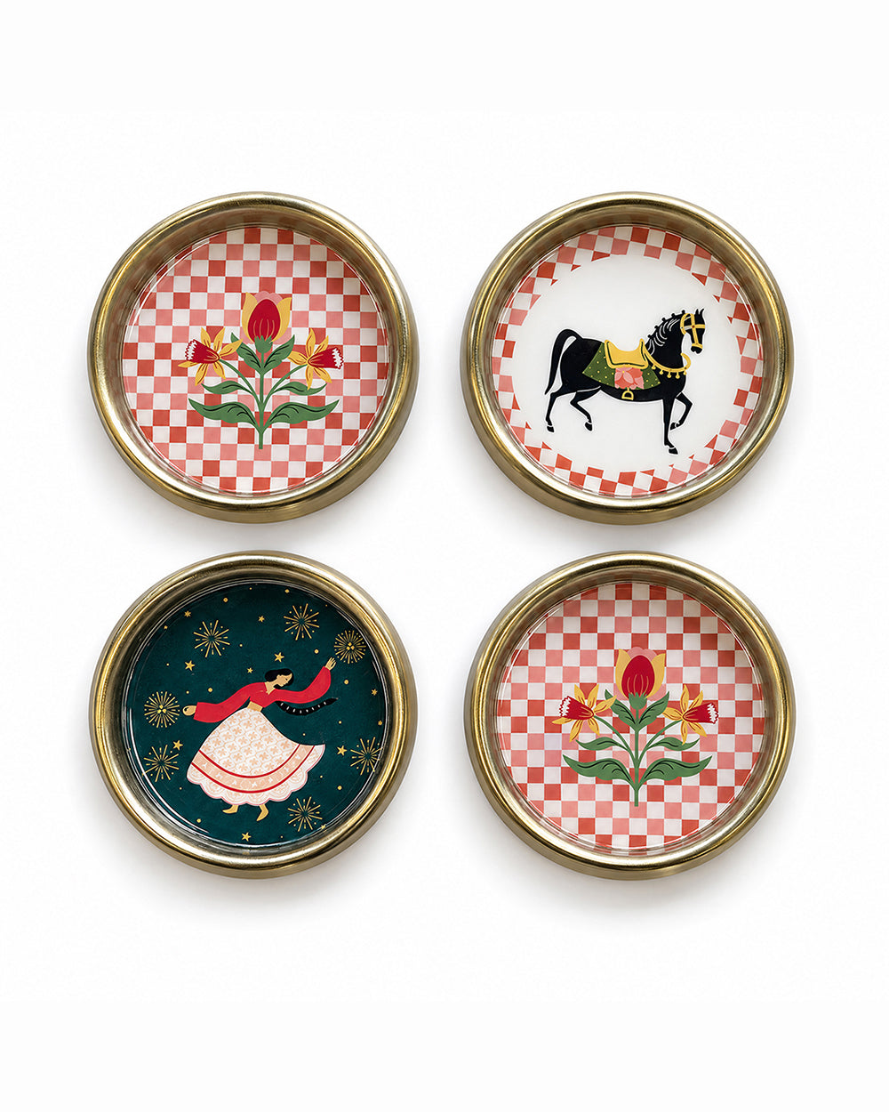Charbhagh Coasters Set of 4 | Haveli Socials