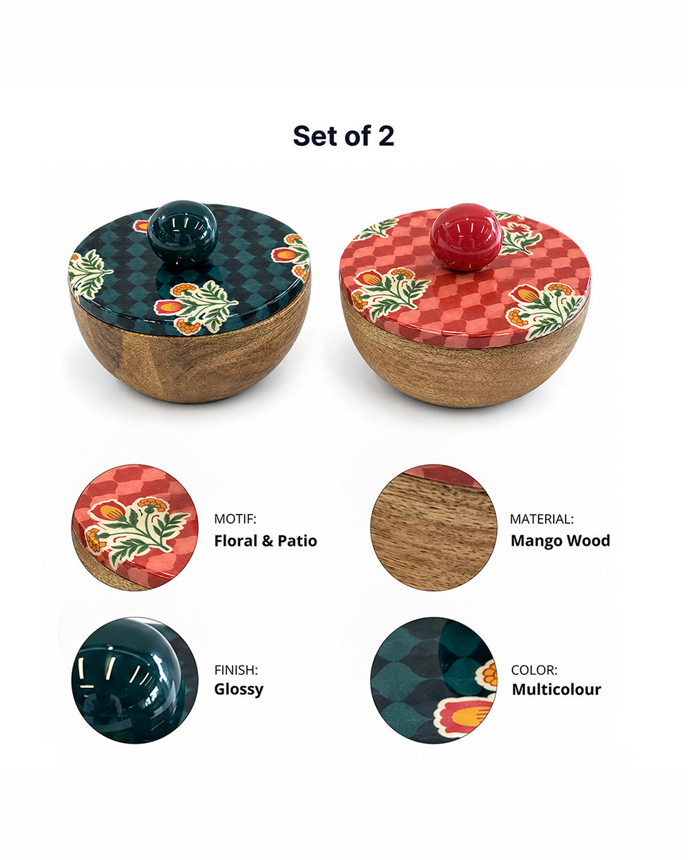 Patio Storage Bowls Set of 2 | Haveli Socials