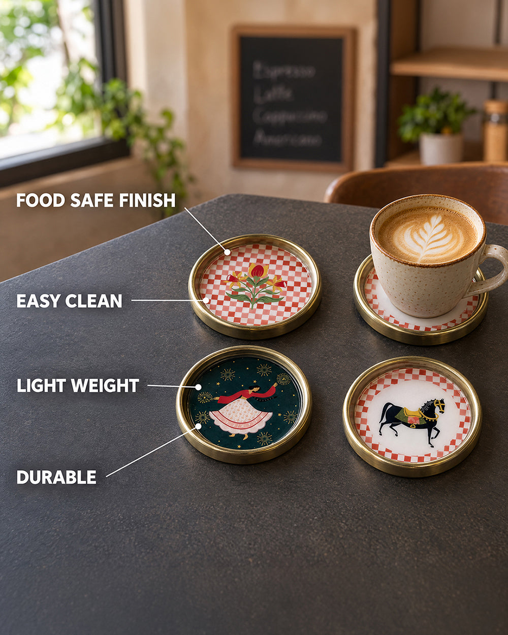Charbhagh Coasters Set of 4 | Haveli Socials