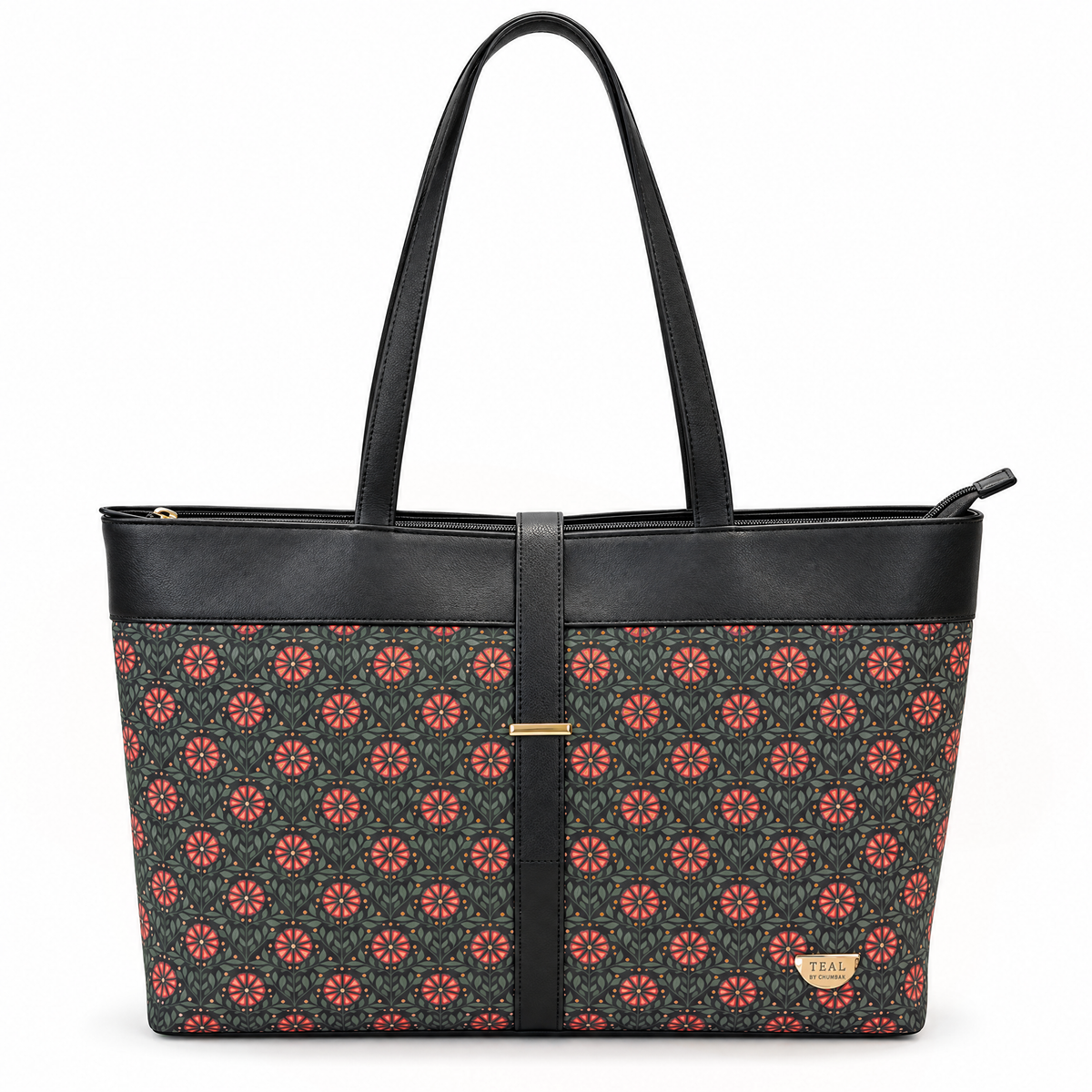 Teal by Chumbak Phool Jaal Work Tote