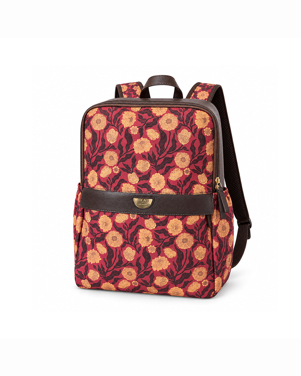 Teal by Chumbak Marigold Muse Double Zip Laptop Backpack