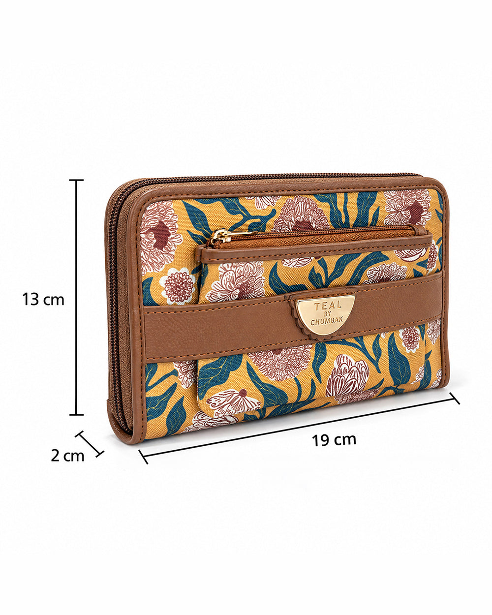 Teal by Chumbak Ivory Marigold Muse Long Wallet