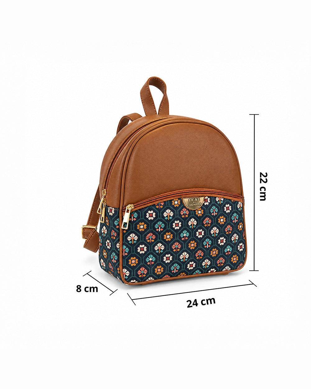 Teal by Chumbak Pixel Flower Mini Backpack