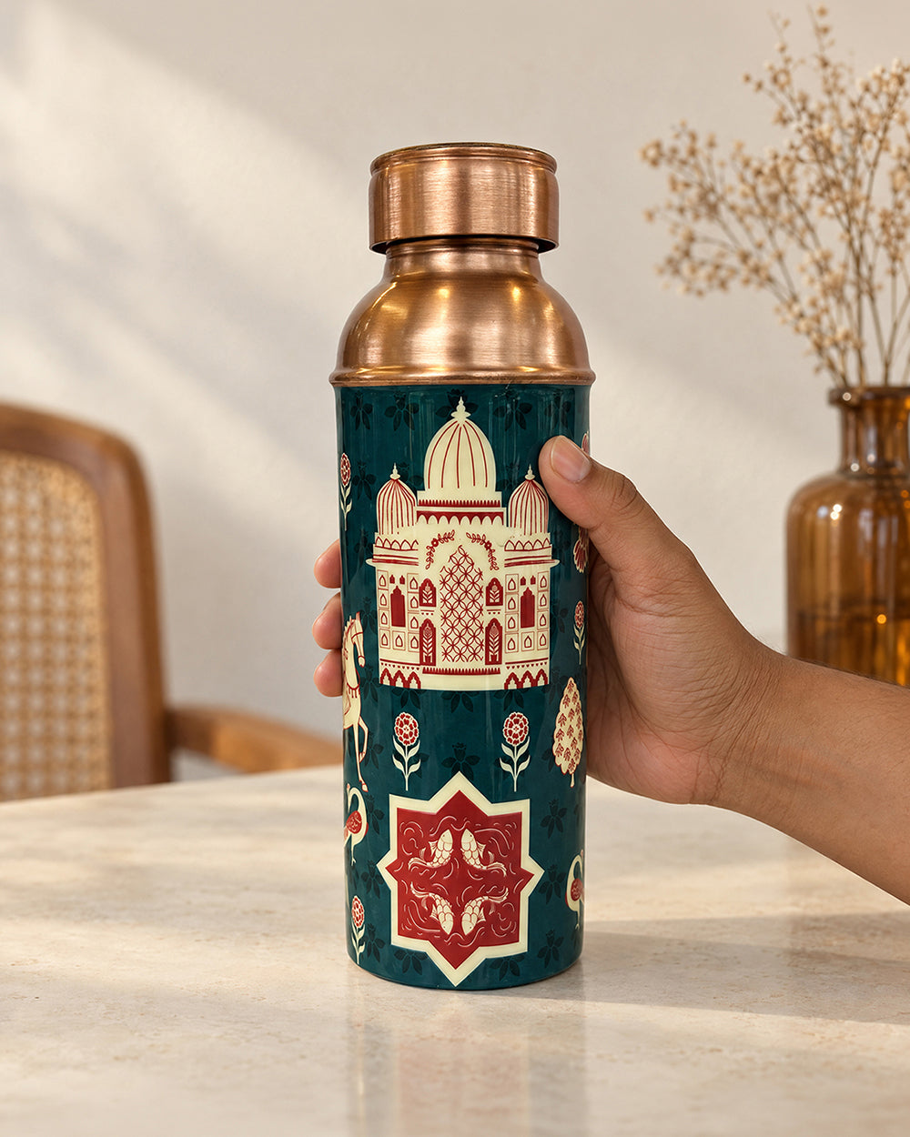Tilla On The Go Copper Bottle | Haveli Socials