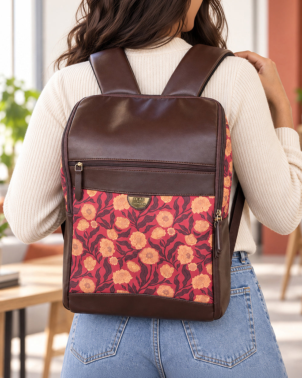 Teal by Chumbak Marigold Muse Laptop Backpack