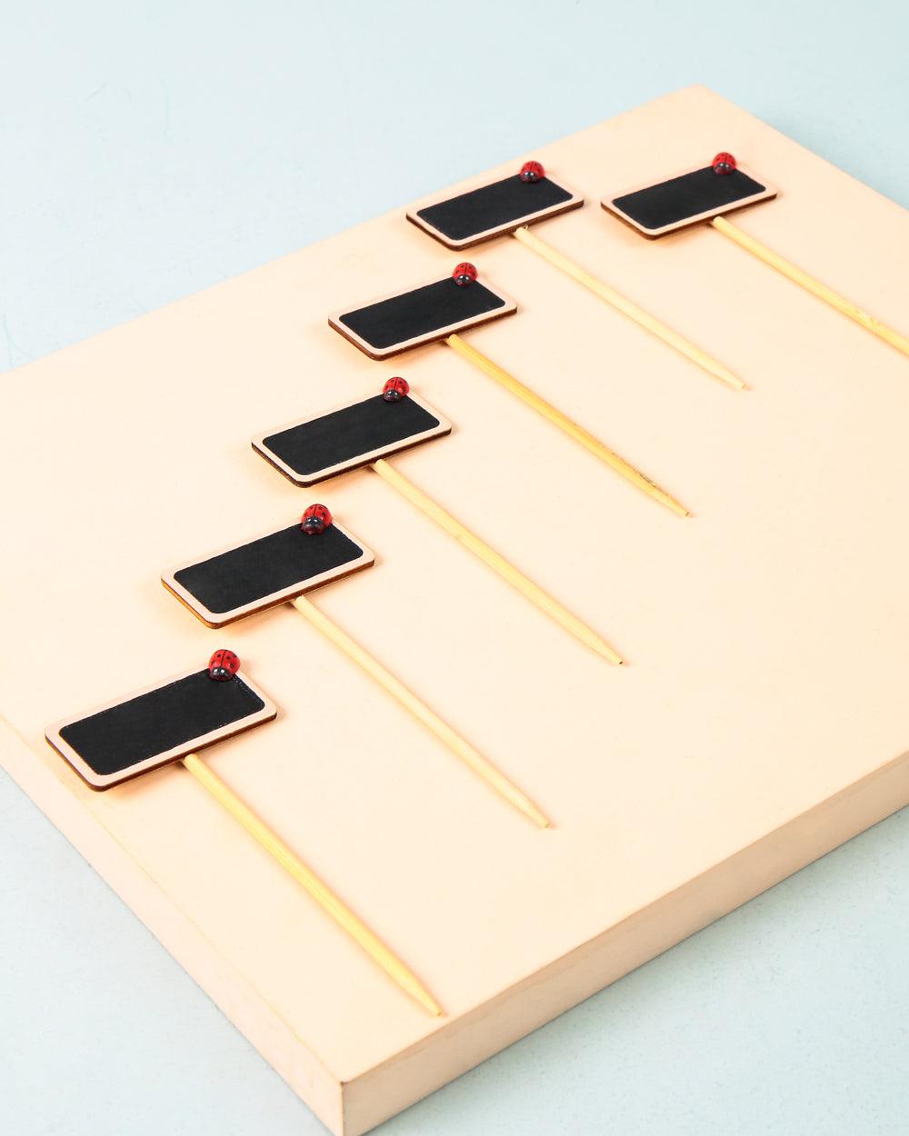 Chumbak Chalkboard Planter Sticks Set