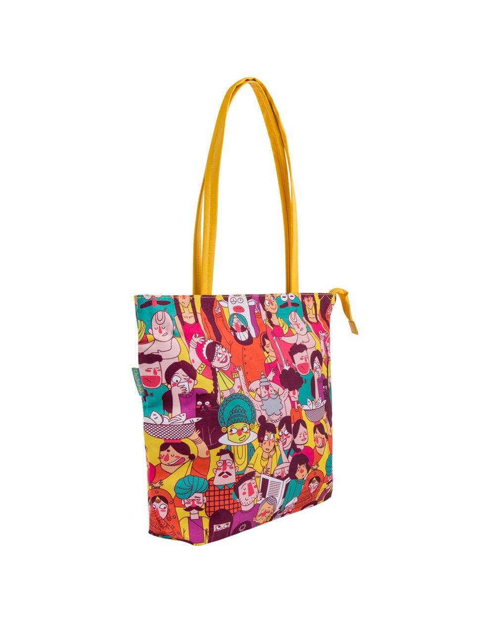 Chumbak Colorful Faces of India Tote Bag