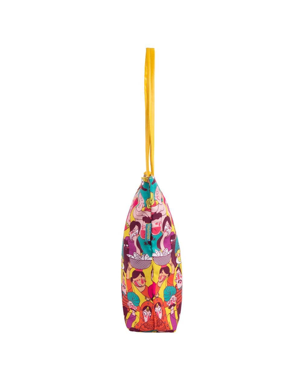 Chumbak Colorful Faces of India Tote Bag