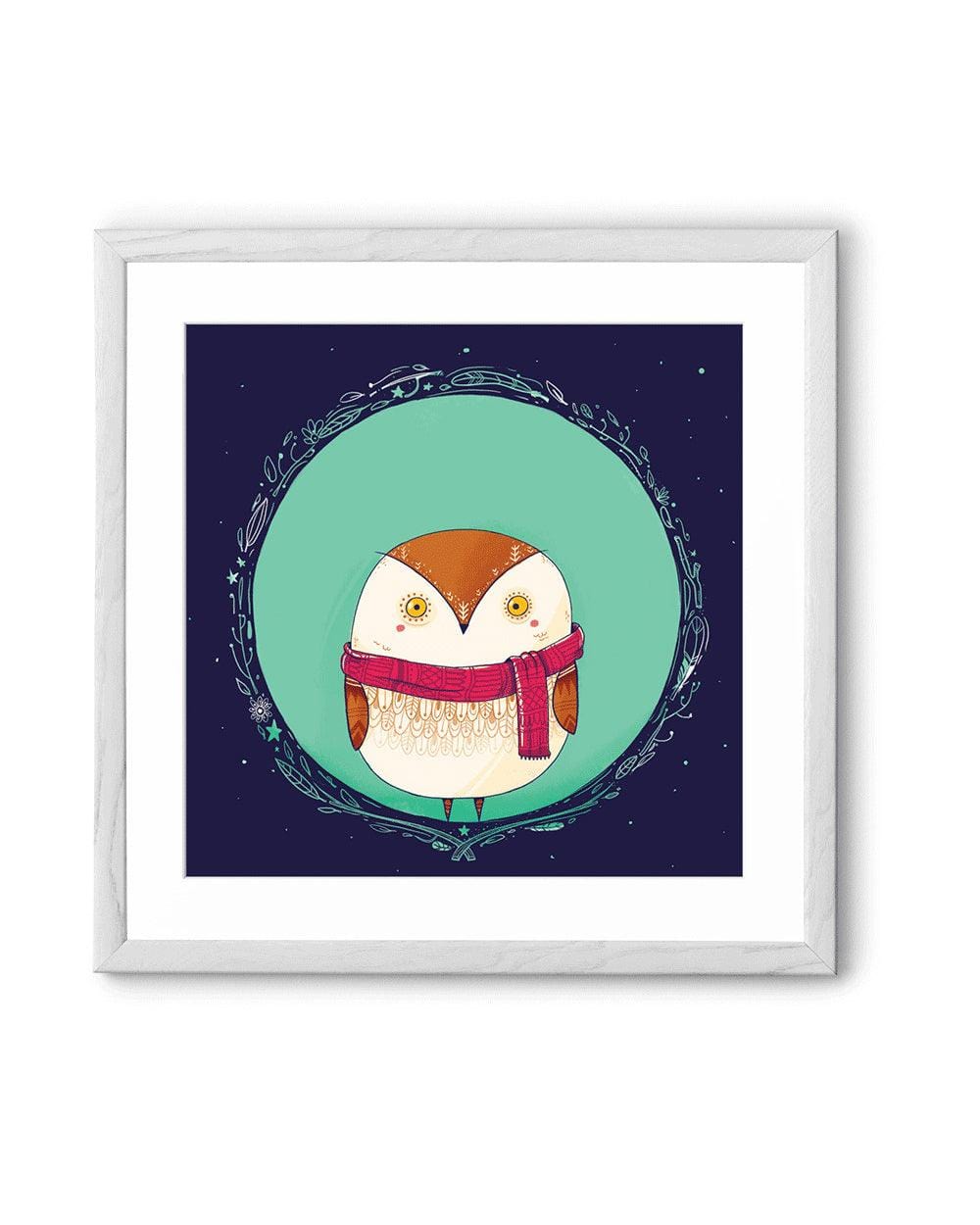 Chumbak Circle Owls Teal Wall Art