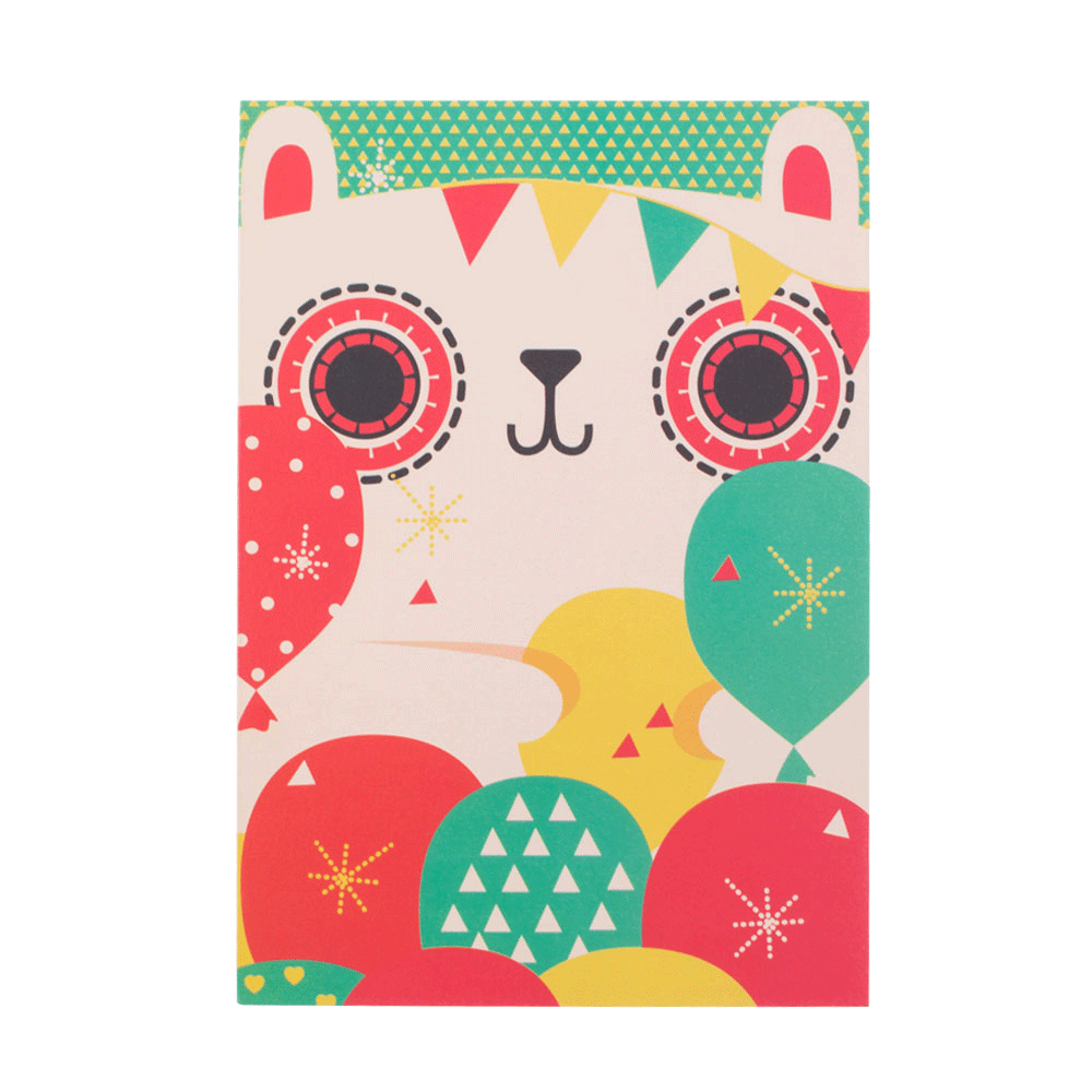 Chumbak Tinsel Town Animals Greeting Card- Set of 6