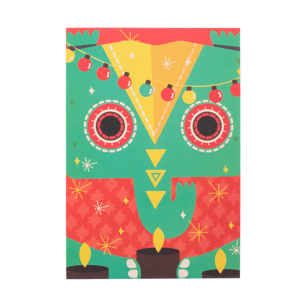 Chumbak Tinsel Town Animals Greeting Card- Set of 6
