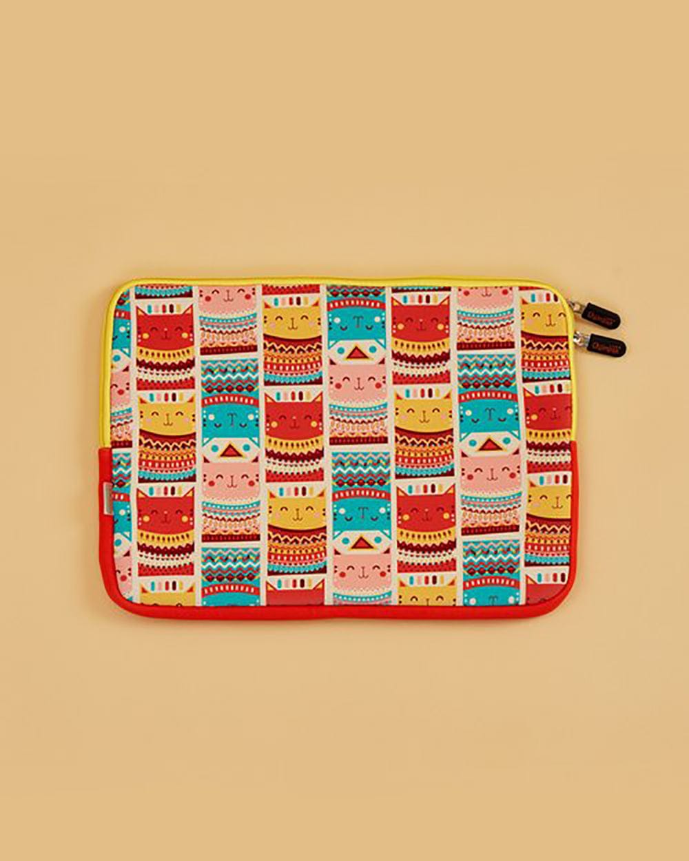 Chumbak Happy Cats Aztec Laptop Sleeve - 13”