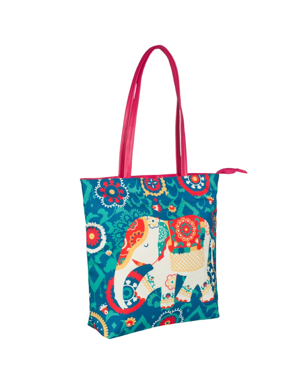 Chumbak Regal Elephant Tote Bag - Teal