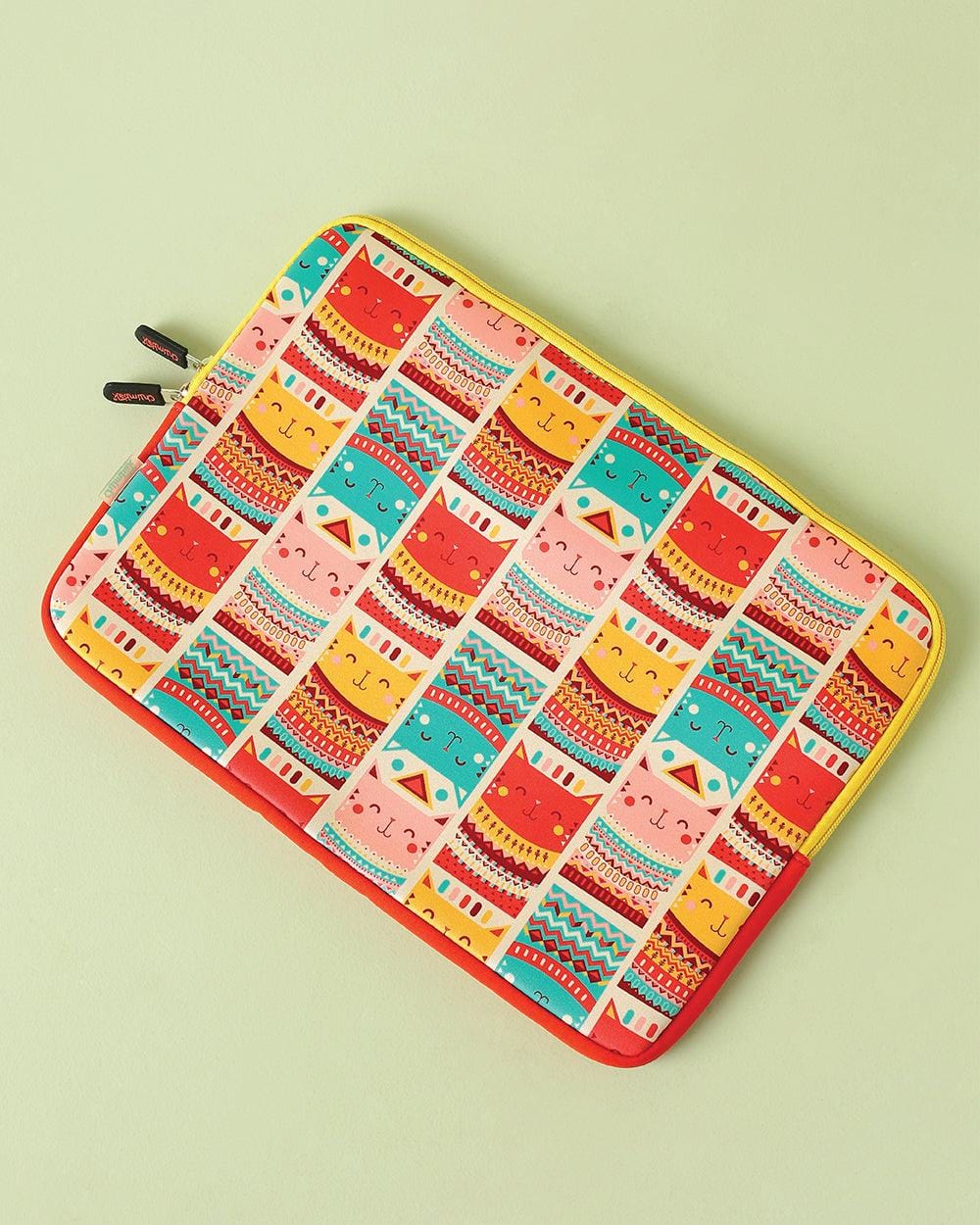 Chumbak Aztec Cats Laptop Sleeve - 15.6”
