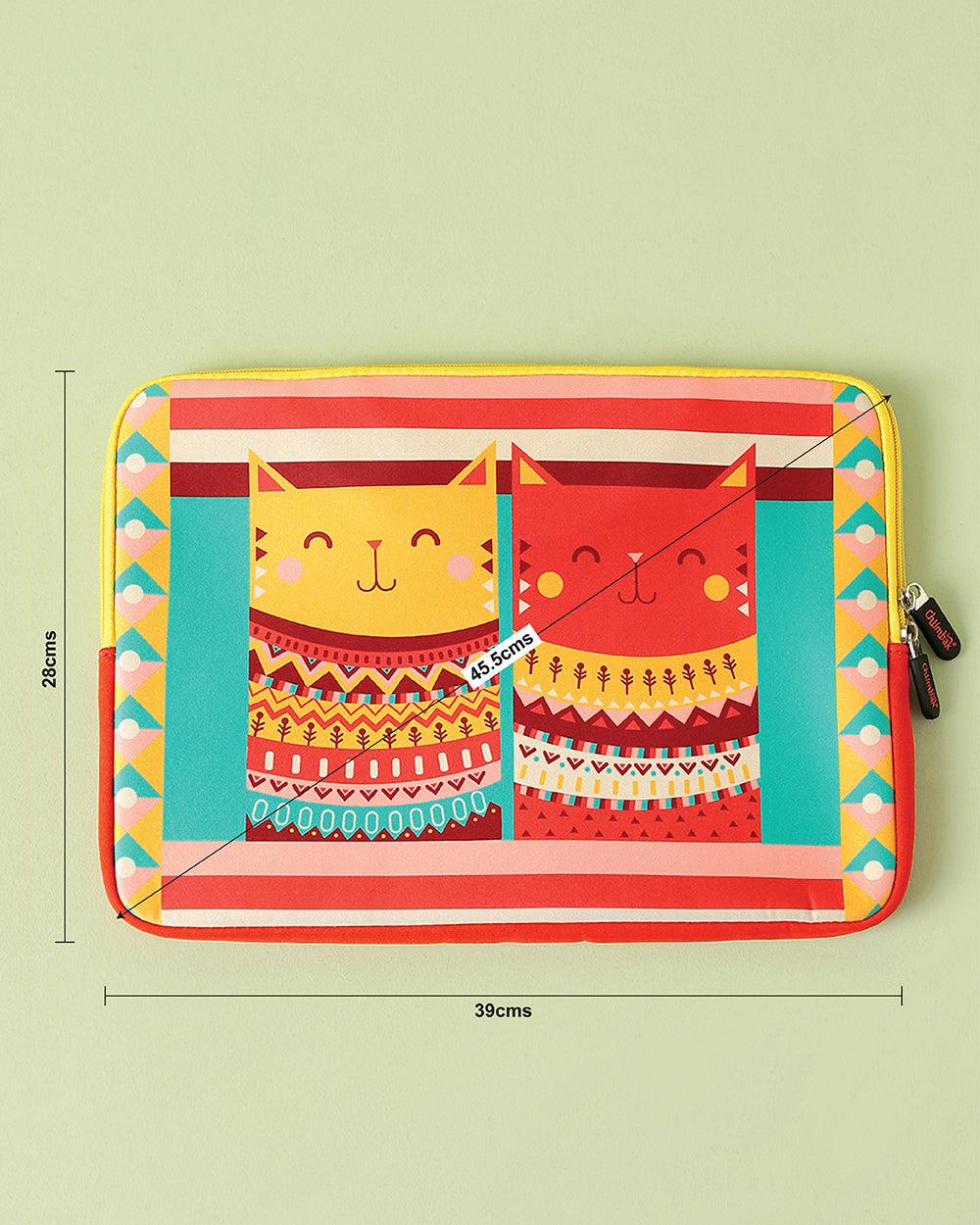 Chumbak Aztec Cats Laptop Sleeve - 15.6”