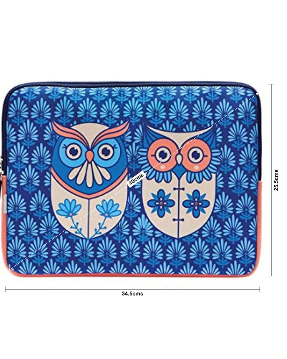 Chumbak Flower Owl Laptop Sleeve - 13.3”