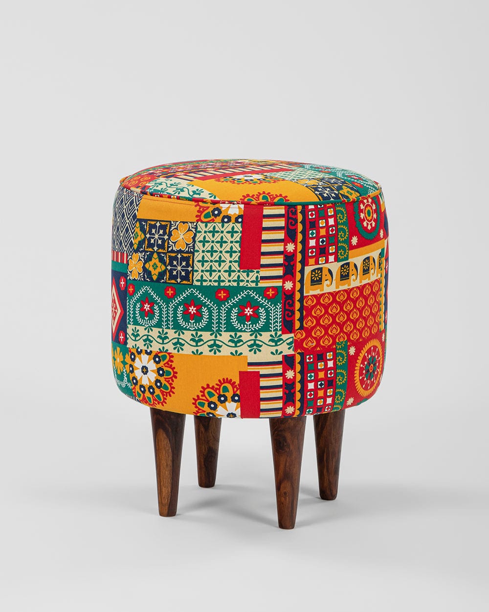 Chumbak The French Pouffe - Floral Swirls
