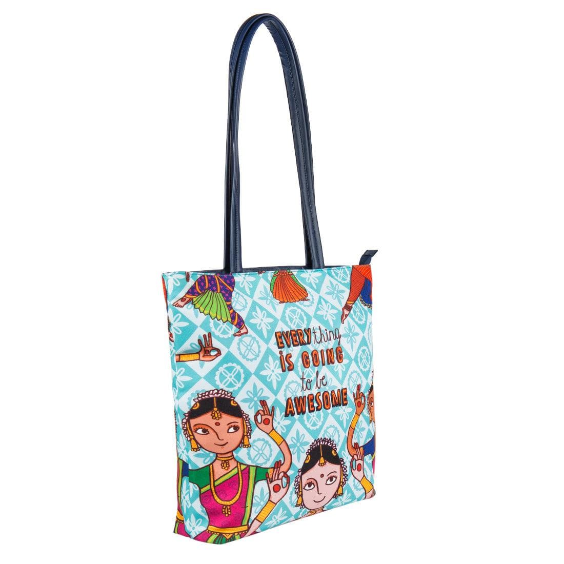 Chumbak Dance Vibes Tote Bag - Teal