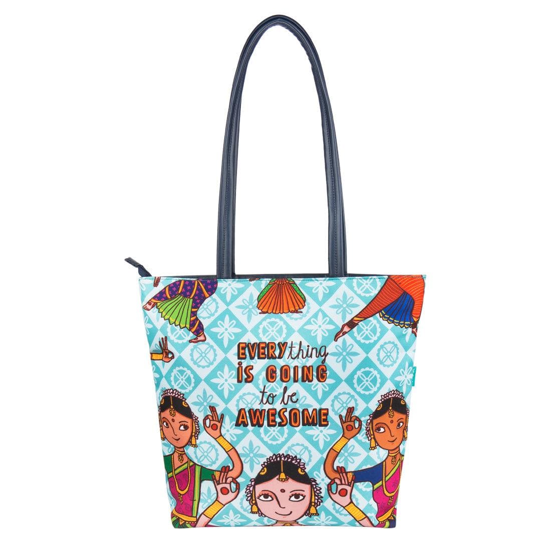 Chumbak Dance Vibes Tote Bag - Teal