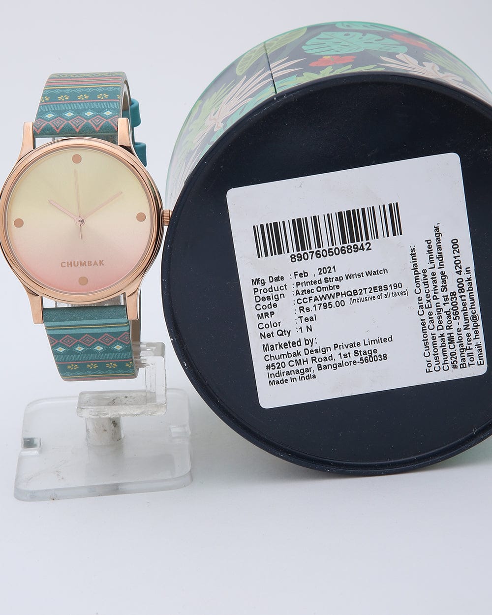 Chumbak TEAL by Chumbak Ombre Aztec Watch Teal
