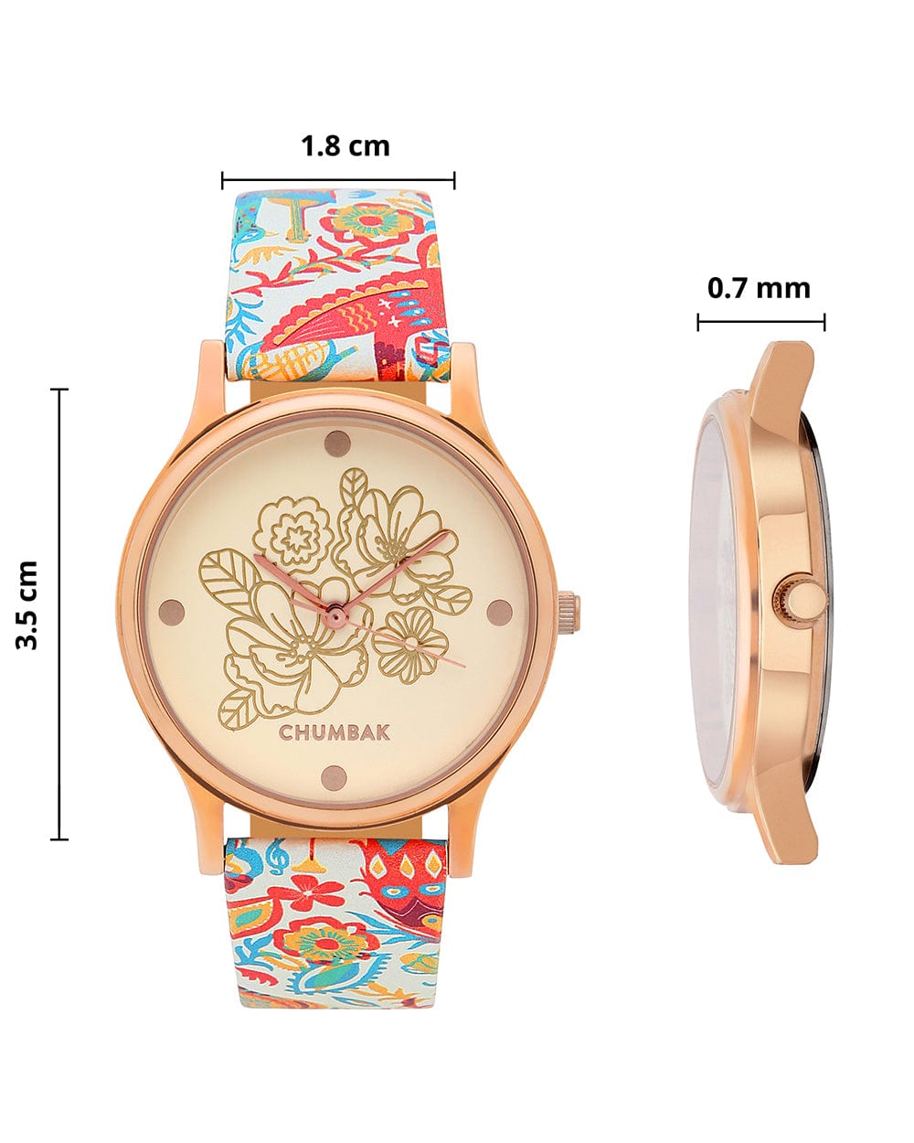 Chumbak TEAL by Chumbak Jungle Beats Watch Ivory