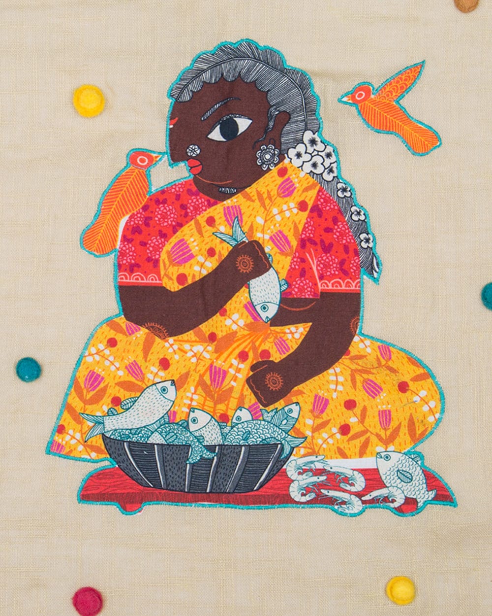 Chumbak Tireless Fishmonger Rectangular Scarf