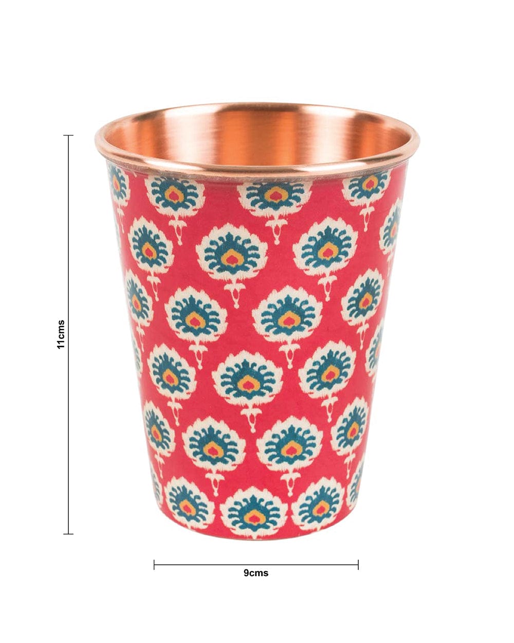 Chumbak Indian Floral Copper Tumbler - Large