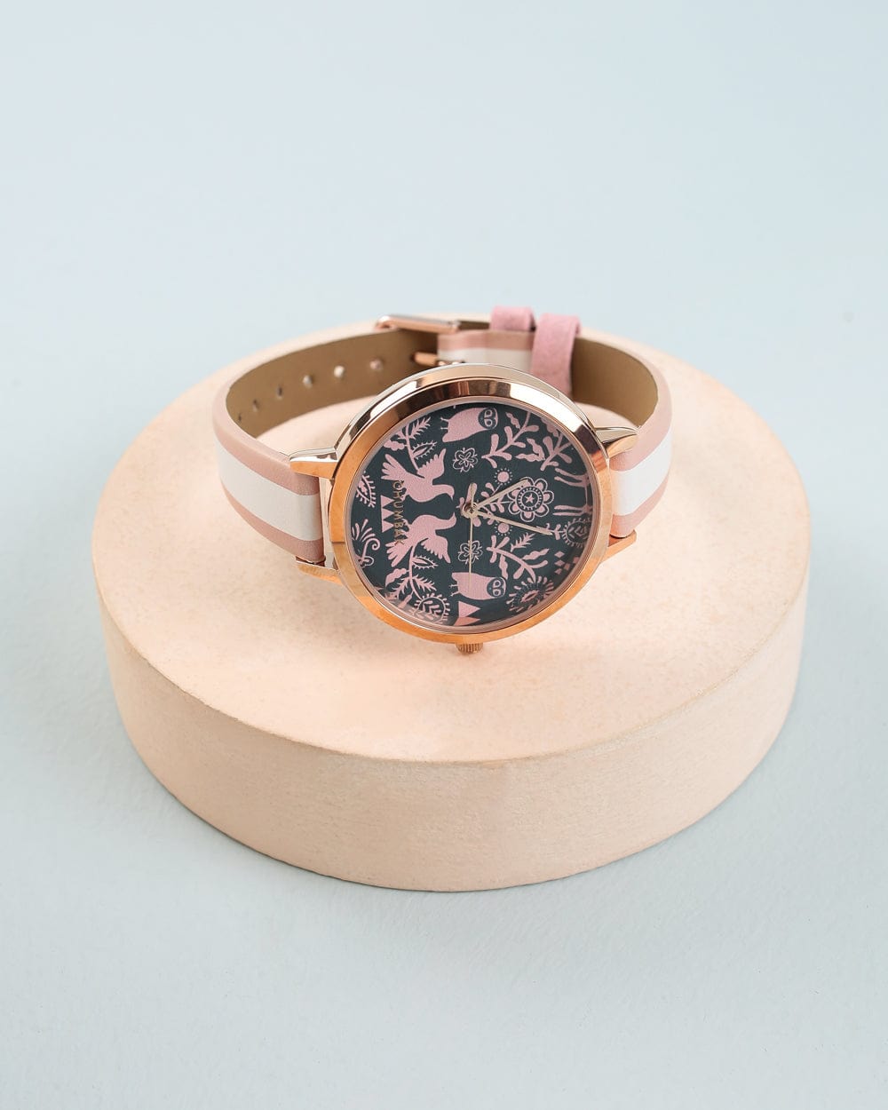 Chumbak TEAL by Chumbak Floral Birds Wrist Watch- Pink