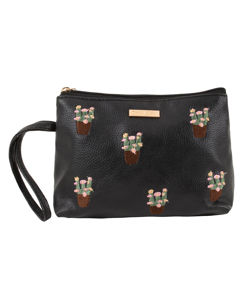 Chumbak Flower Pot Embroidered Allpurpose Pouch