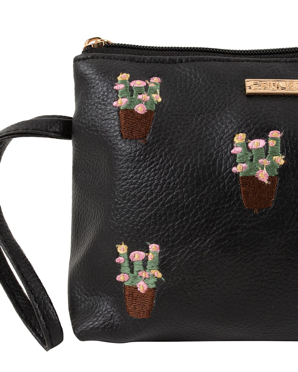 Chumbak Flower Pot Embroidered Allpurpose Pouch