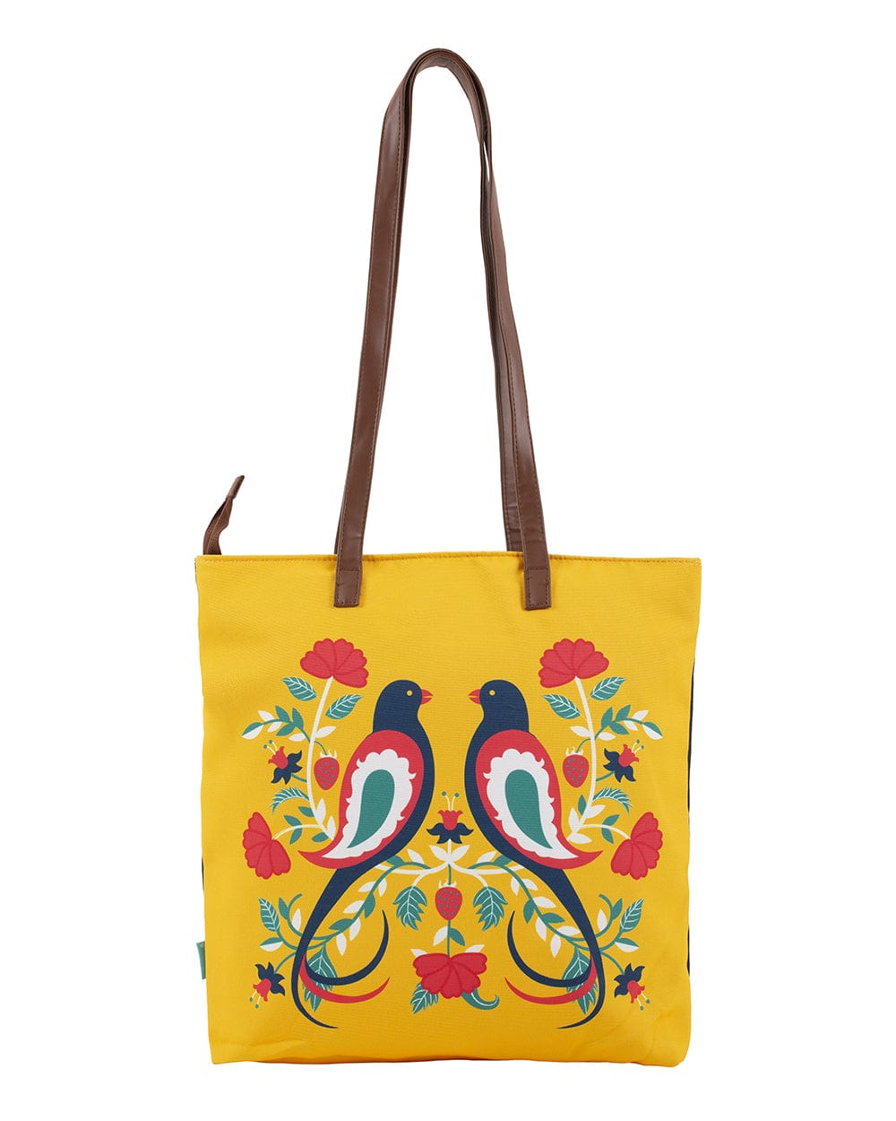 Chumbak Feathered Mates Navy Tote Bag