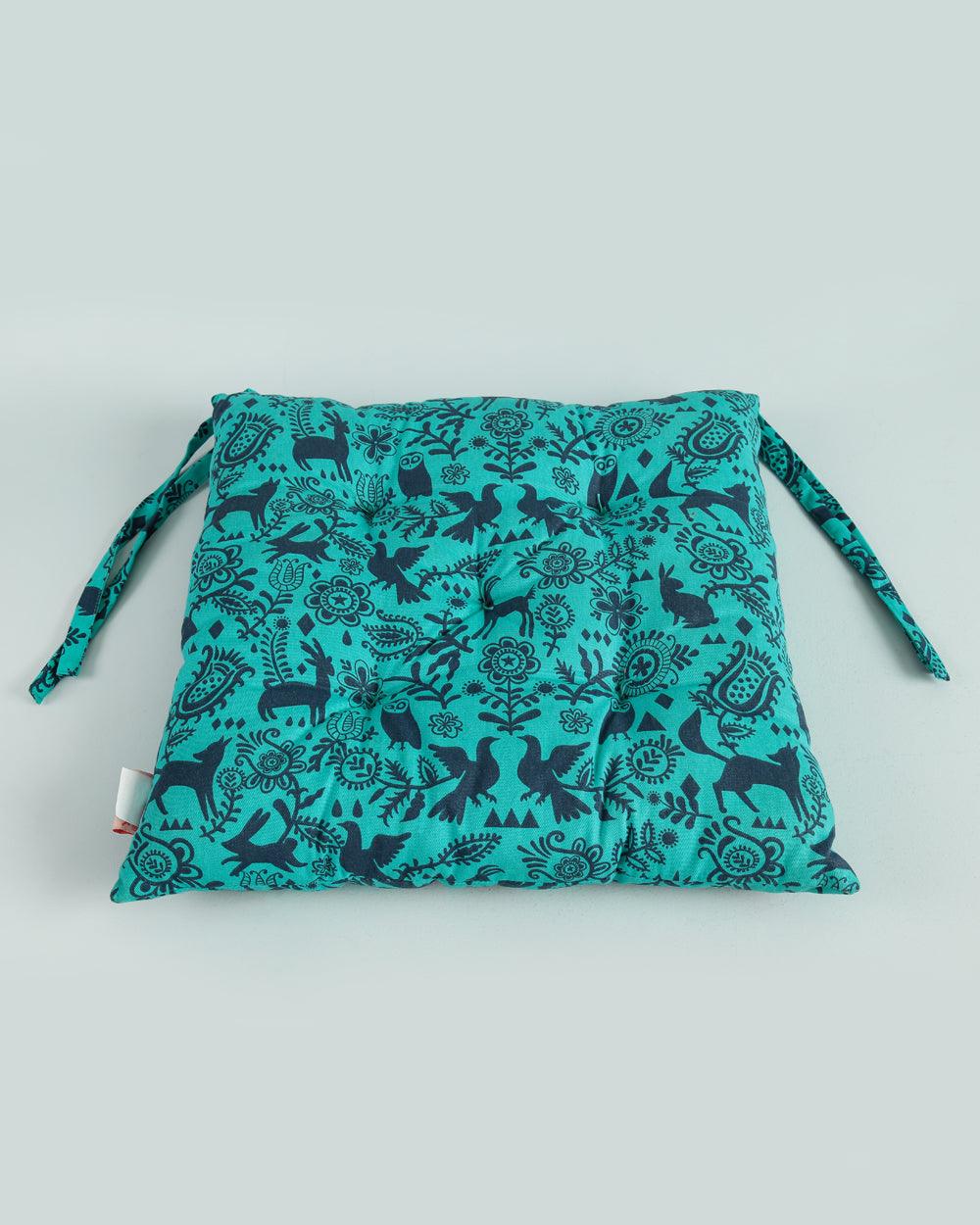 Chumbak Birdie Seat Cushion - Blue