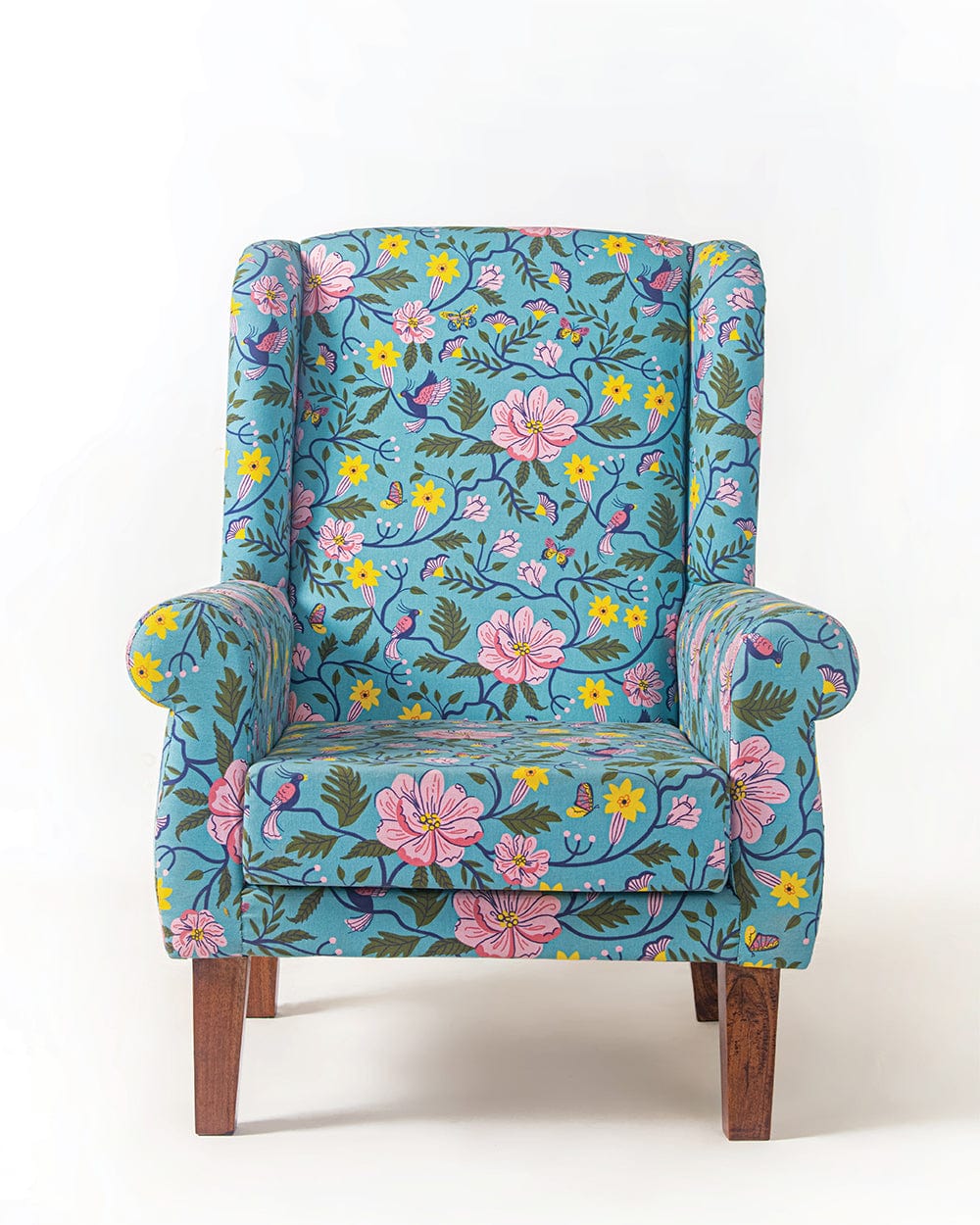 Chumbak The Begum Wing Chair - Spring Bloom