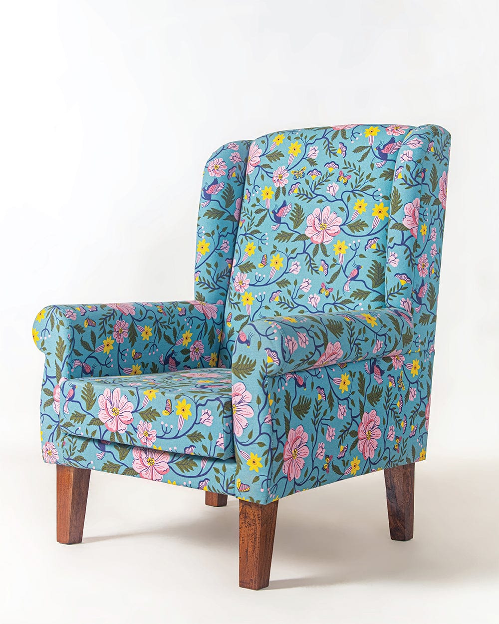 Chumbak The Begum Wing Chair - Spring Bloom