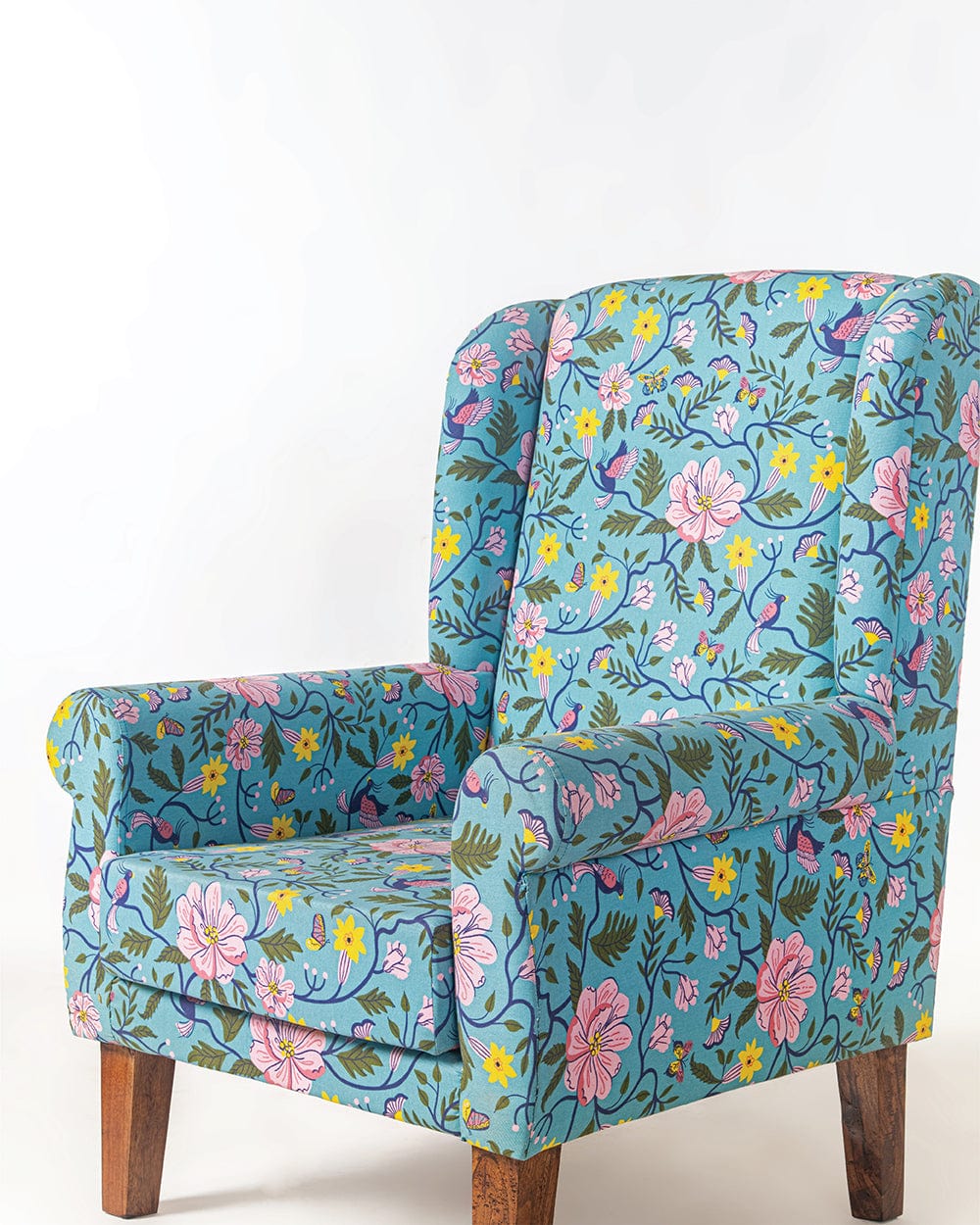 Chumbak The Begum Wing Chair - Spring Bloom
