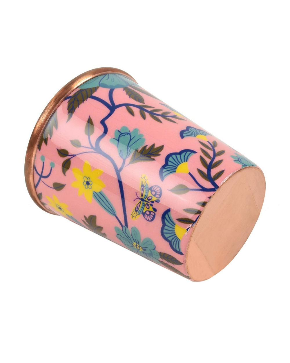 European Florals Pink Copper Tumbler - Small