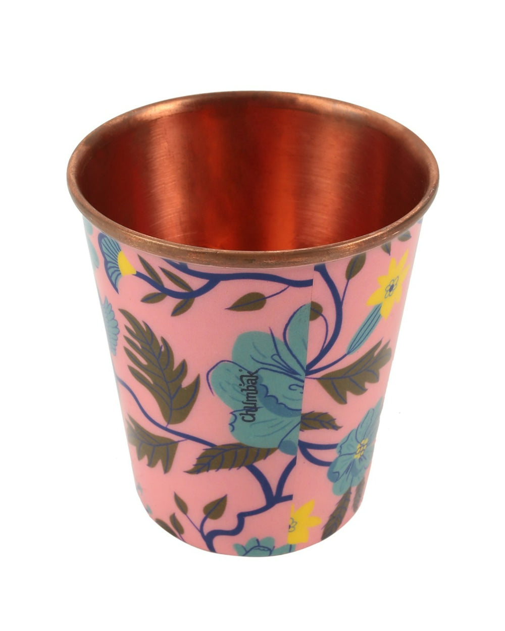 European Florals Pink Copper Tumbler - Small