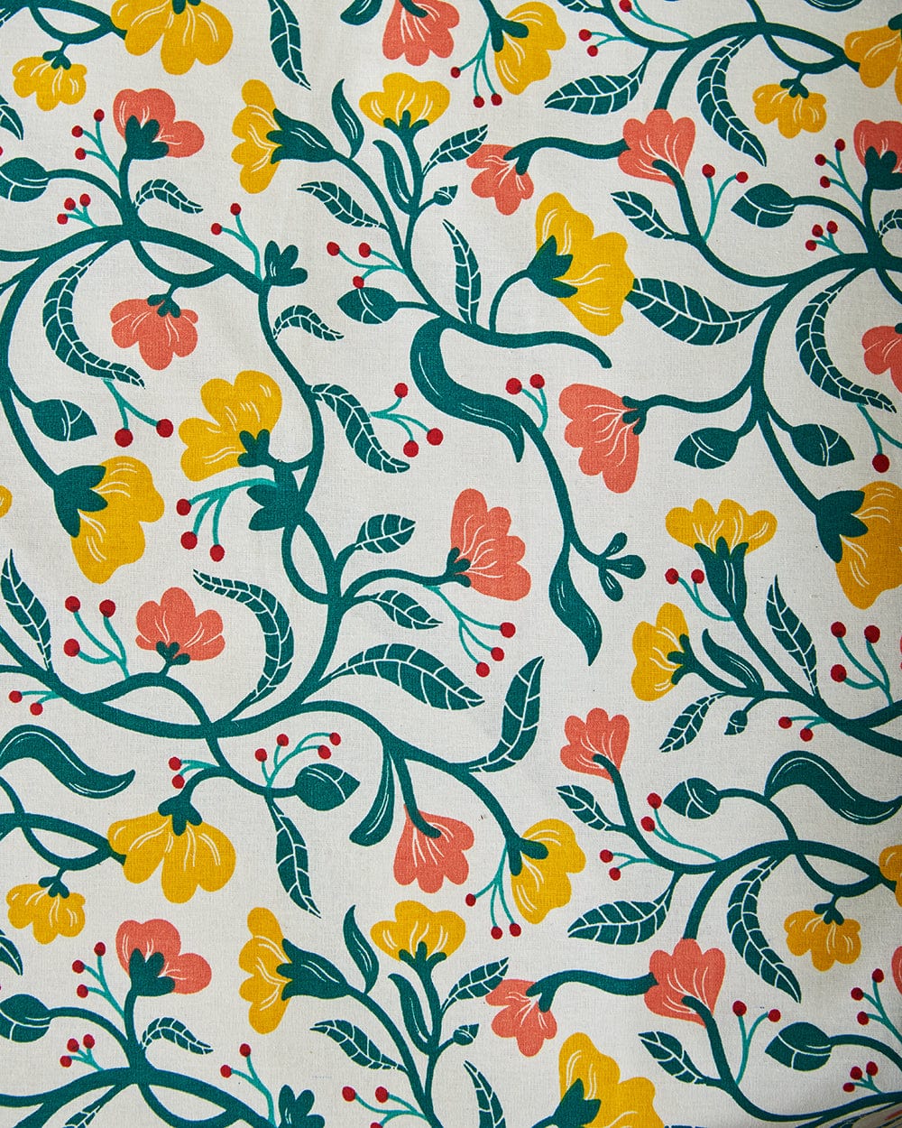Chumbak TEAL by Chumbak Holland Flower Fields Bedsheet - Queen Size, 136TC