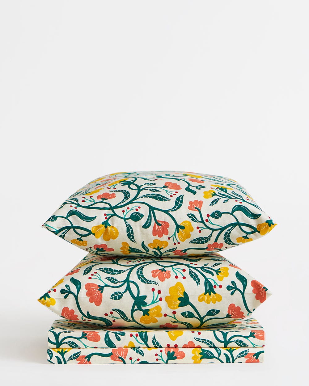 Chumbak TEAL by Chumbak Holland Flower Fields Bedsheet - Queen Size, 136TC