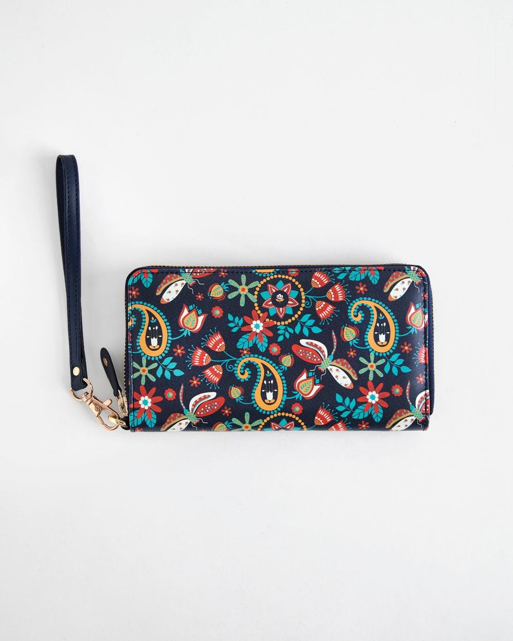Chumbak Begum Paisley Wristlet - Black