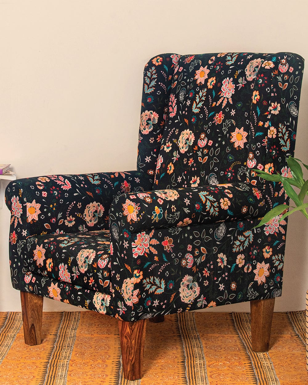 Chumbak The Begum Wing Chair -Printed