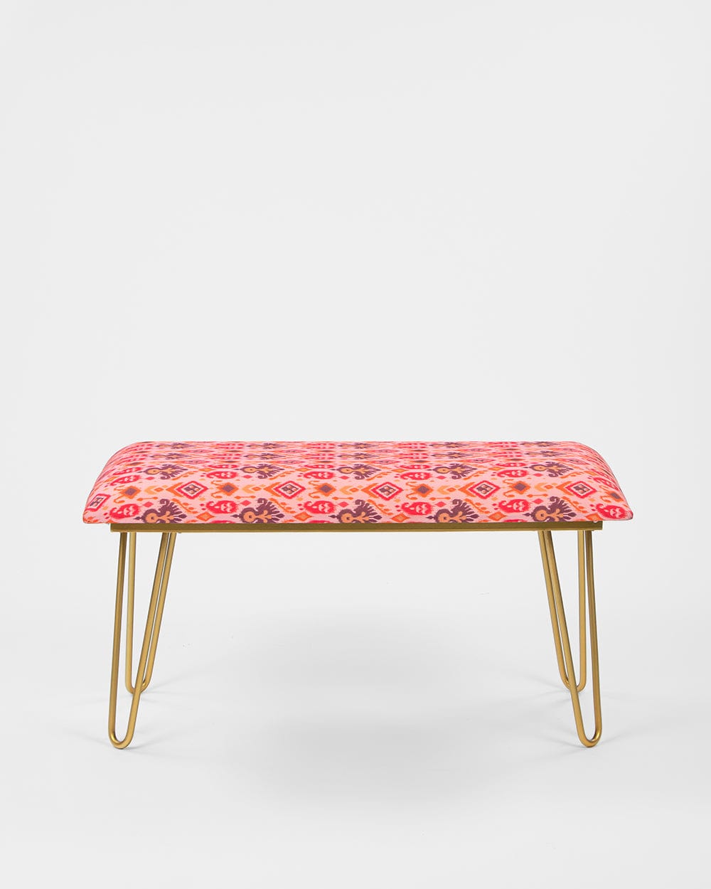 Chumbak Kitsch Bench-Pink Ikkat