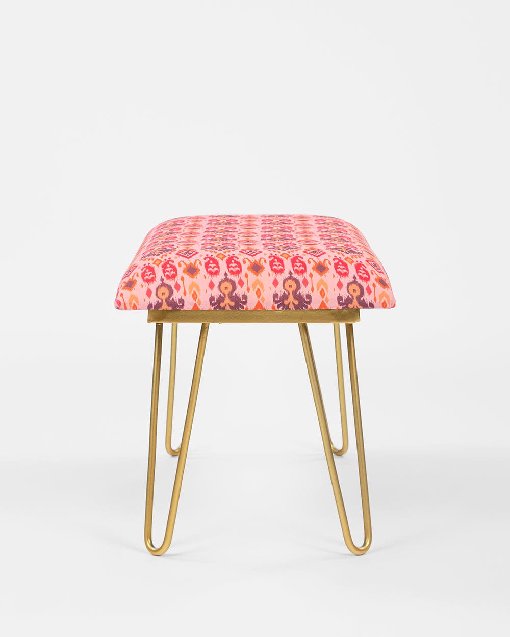 Chumbak Kitsch Bench-Pink Ikkat