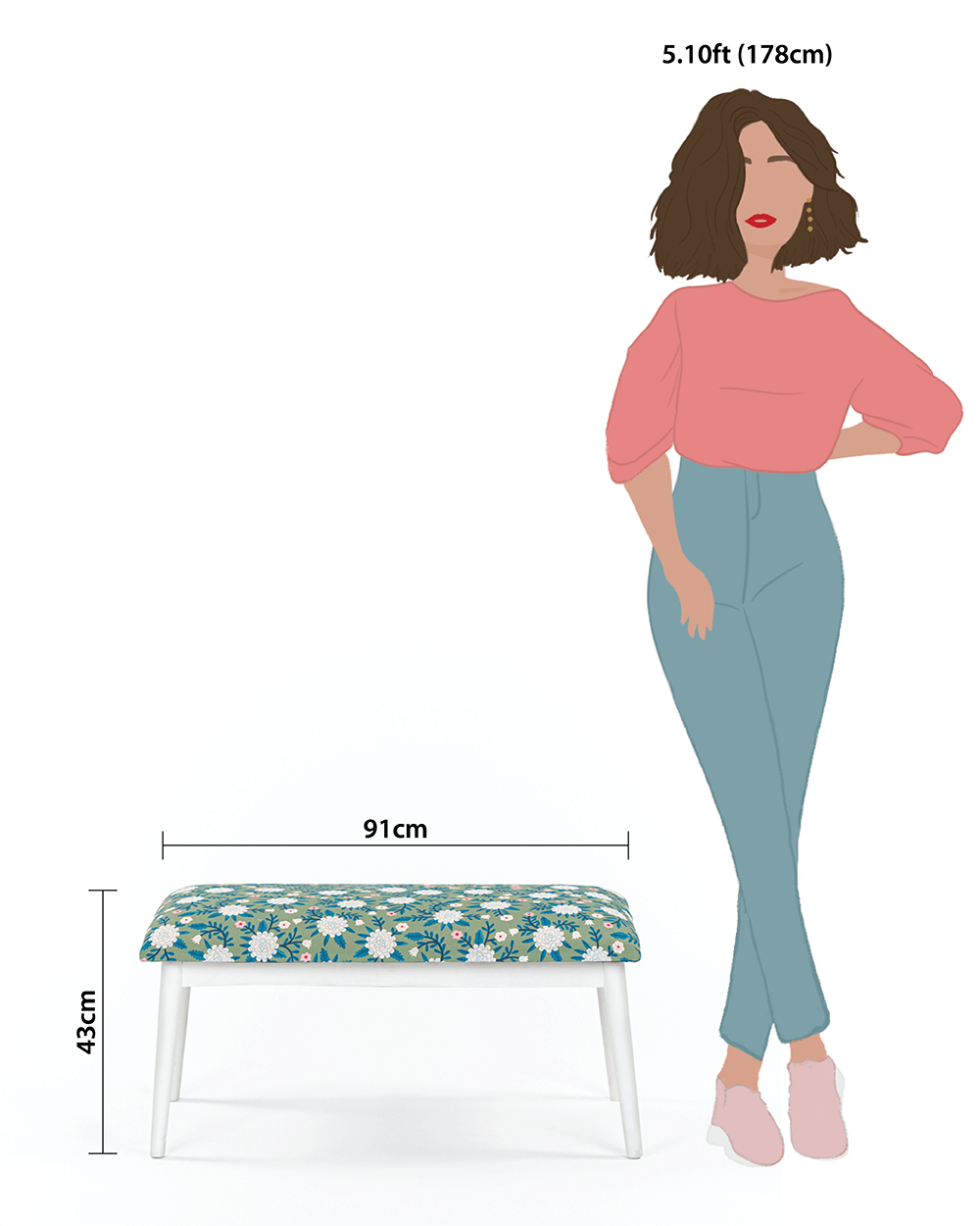 Chumbak Memsaab Bench - Spring Marigold