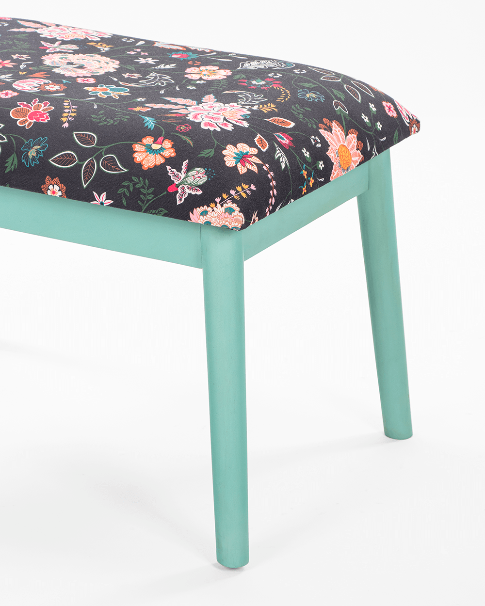 Chumbak Memsaab Bench Small - Bohemian Paisleys, Teal