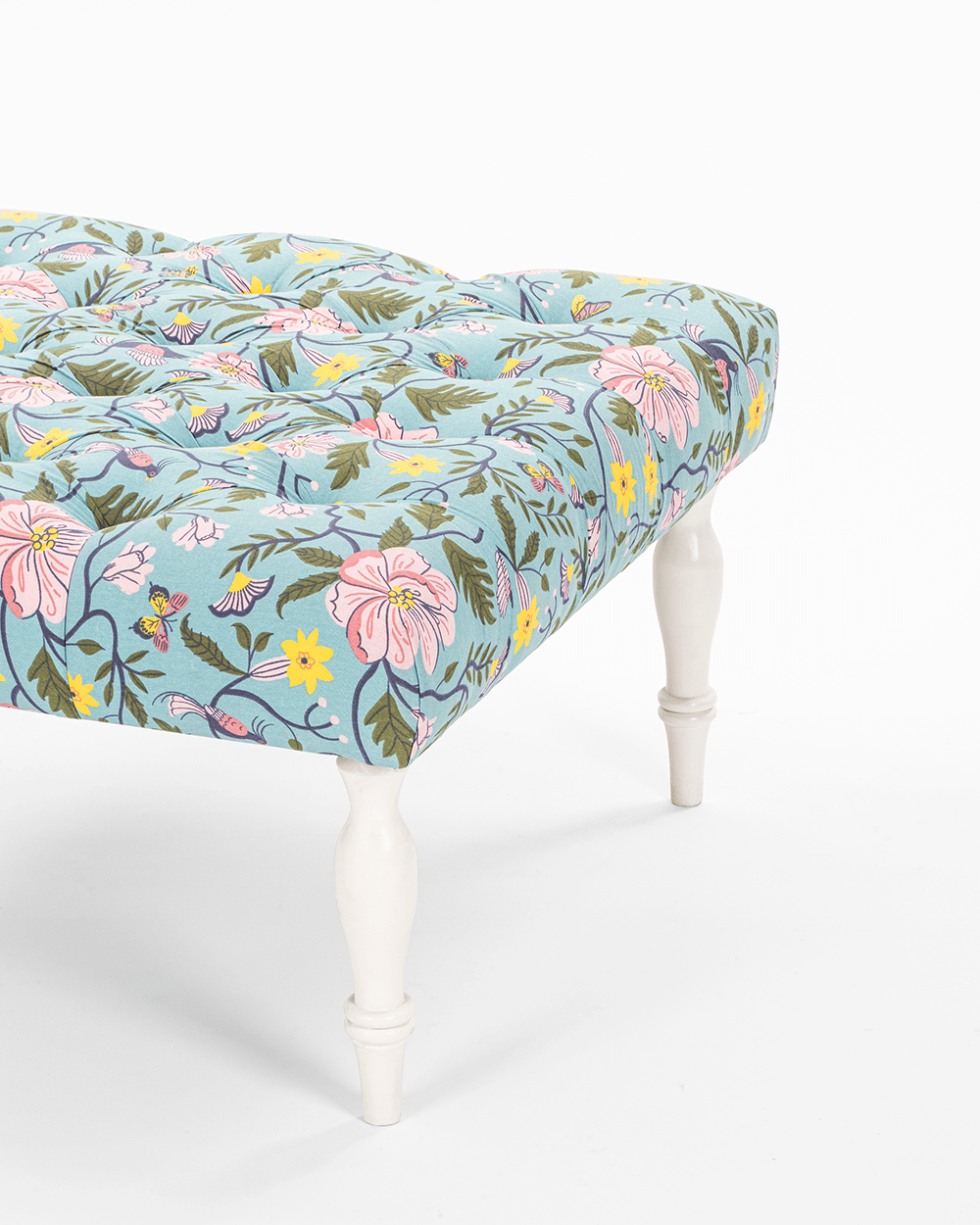 Chumbak The English Ottoman - Tufted Spring Bloom