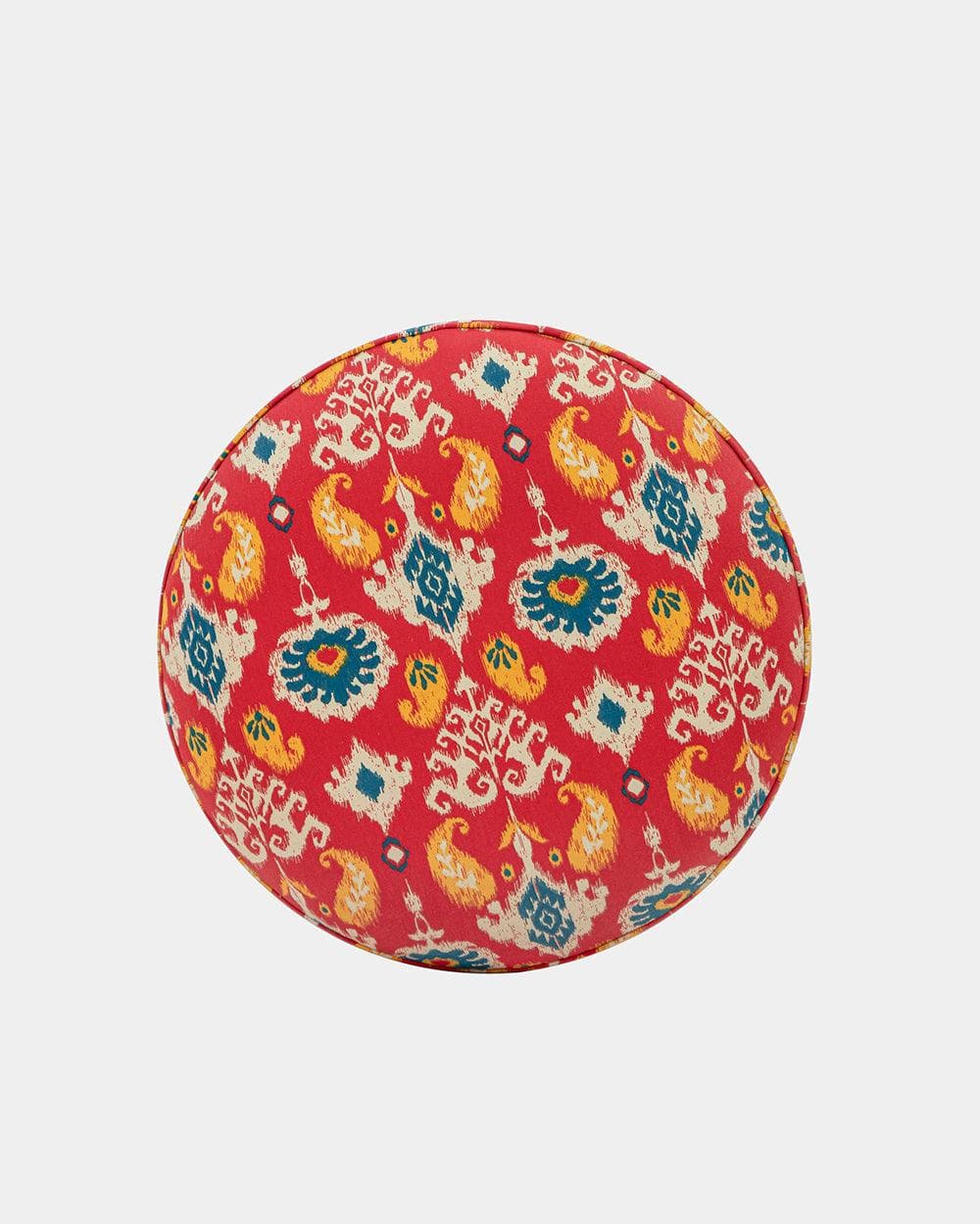 Chumbak Begum Foot Rest - Red Ikkat