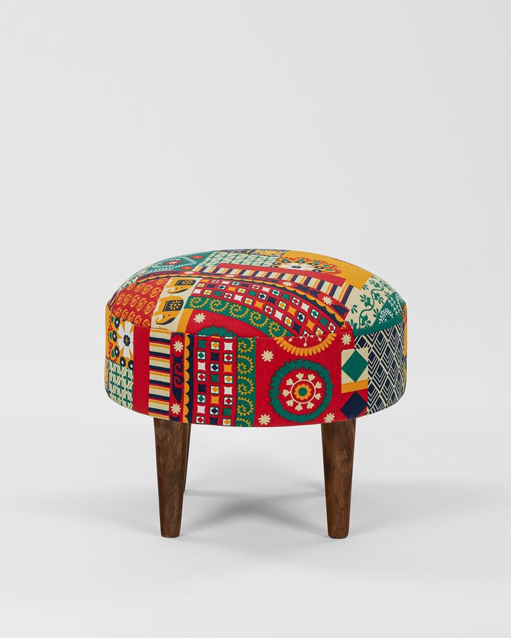 Chumbak Begum Foot Rest - Floral Swirls