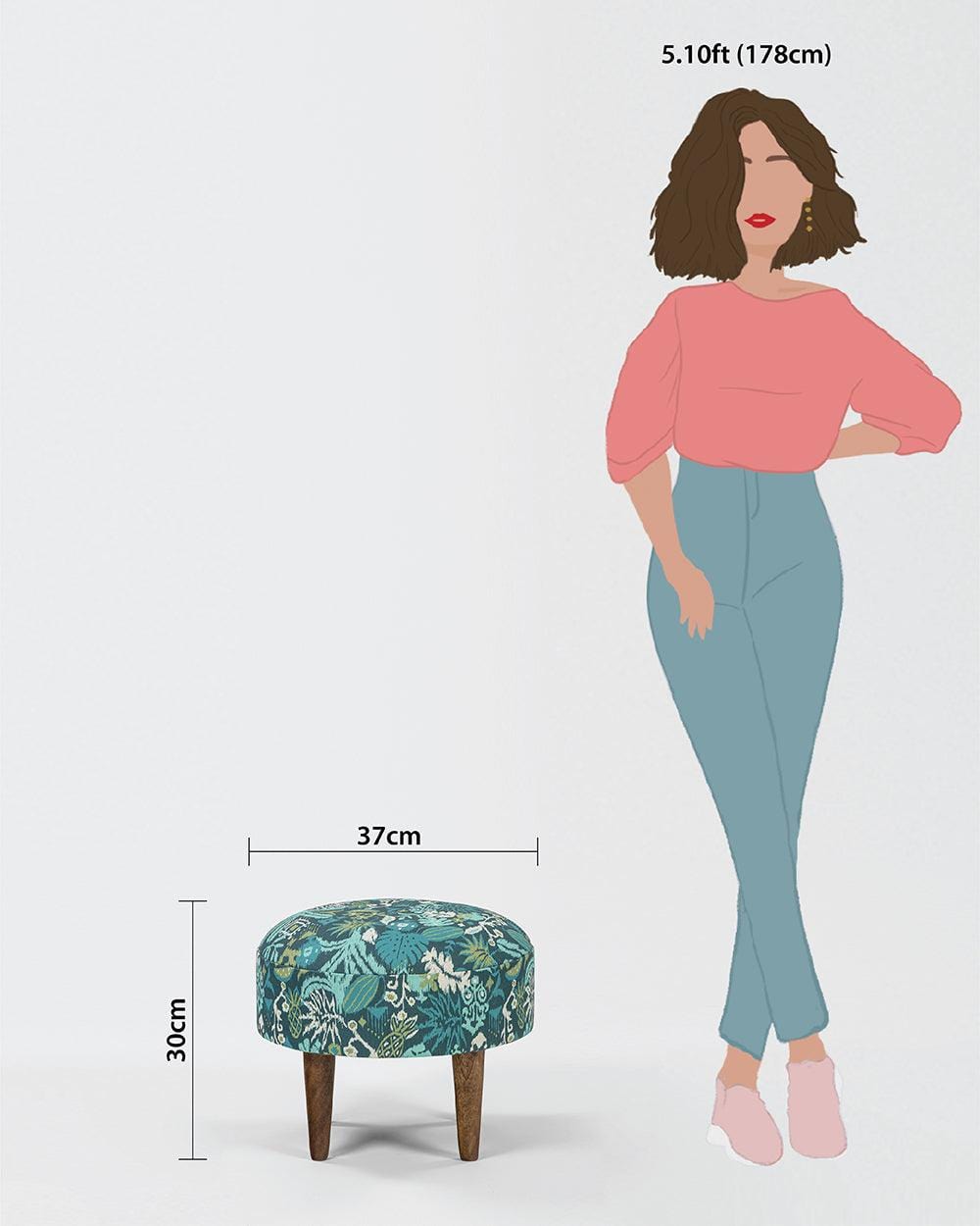 Chumbak Begum Foot Rest - Tropical Ikkat