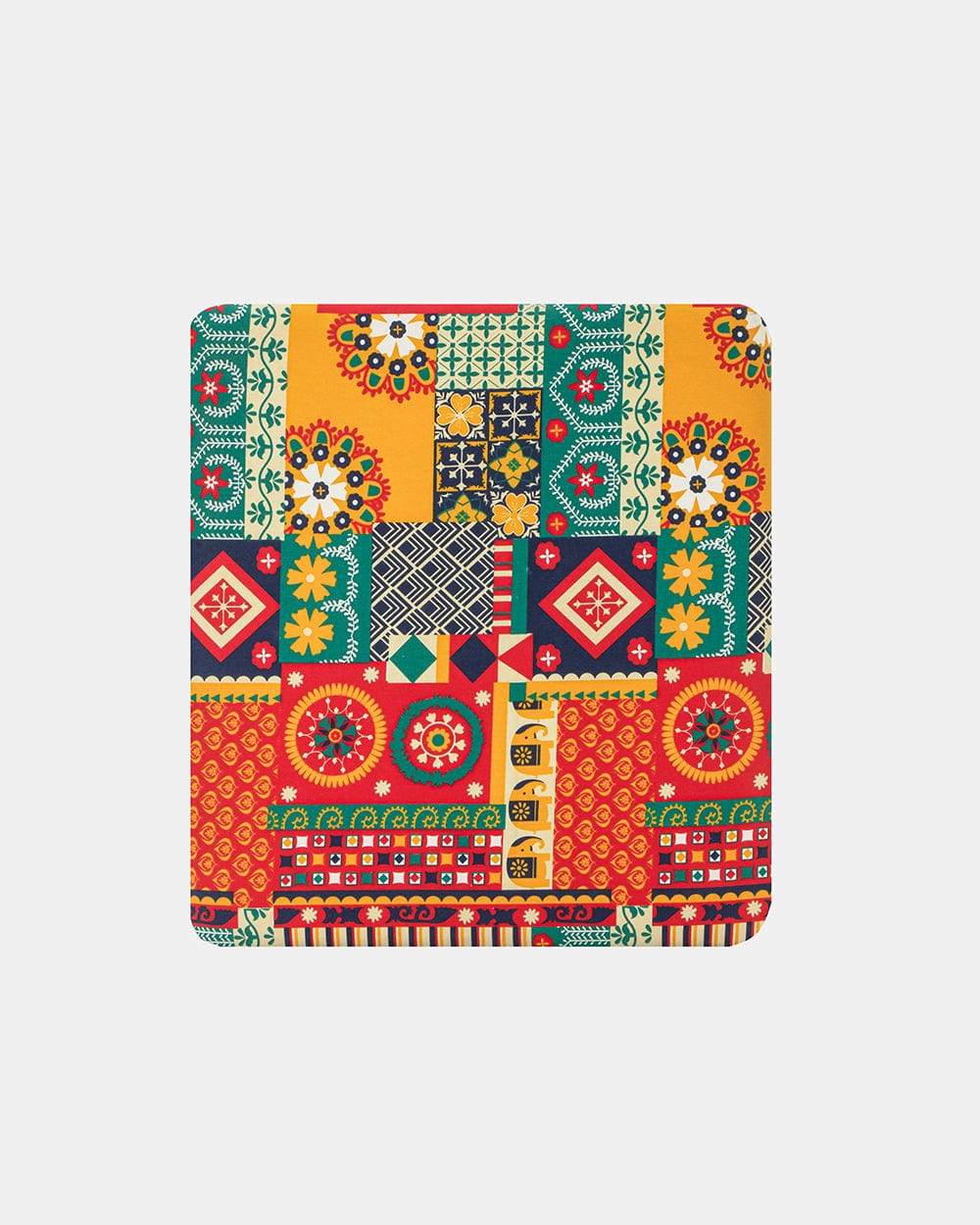 Chumbak Modern Trunk Storage Ottoman - Floral Swirls